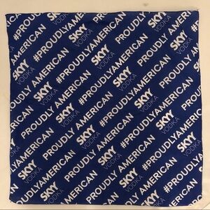 Sky Vodka logo blue bandana